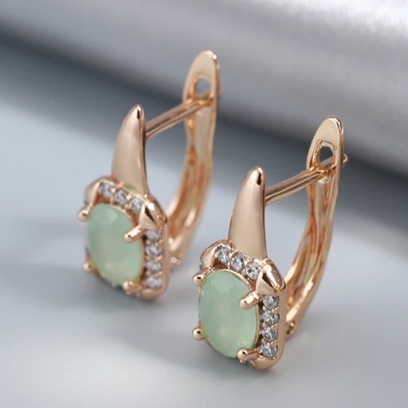 ❤️Rose gold plated Zircon drop earrings - Picture 4 of 5